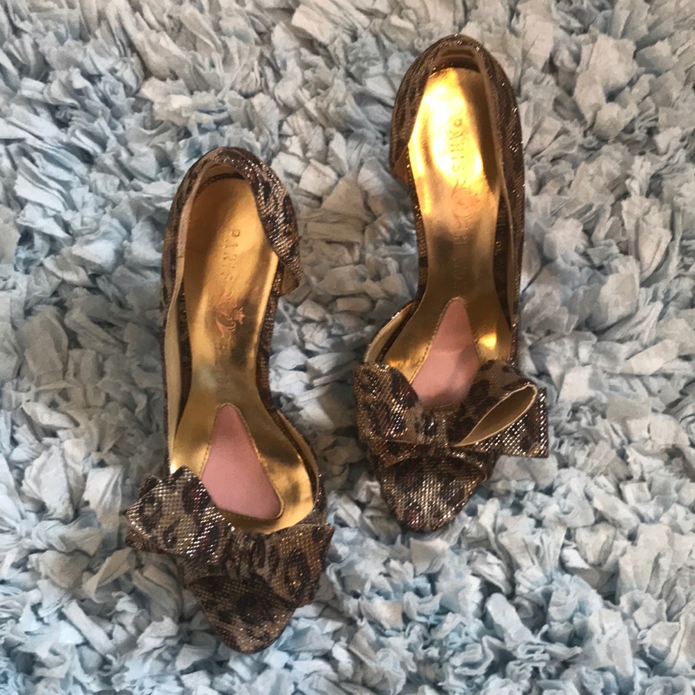 Paris Hilton Leopard Bow Heels